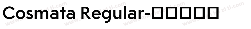 Cosmata Regular字体转换